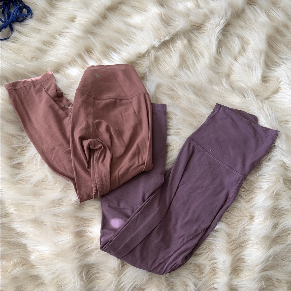 lululemon athletica Pink and Purple Leggings